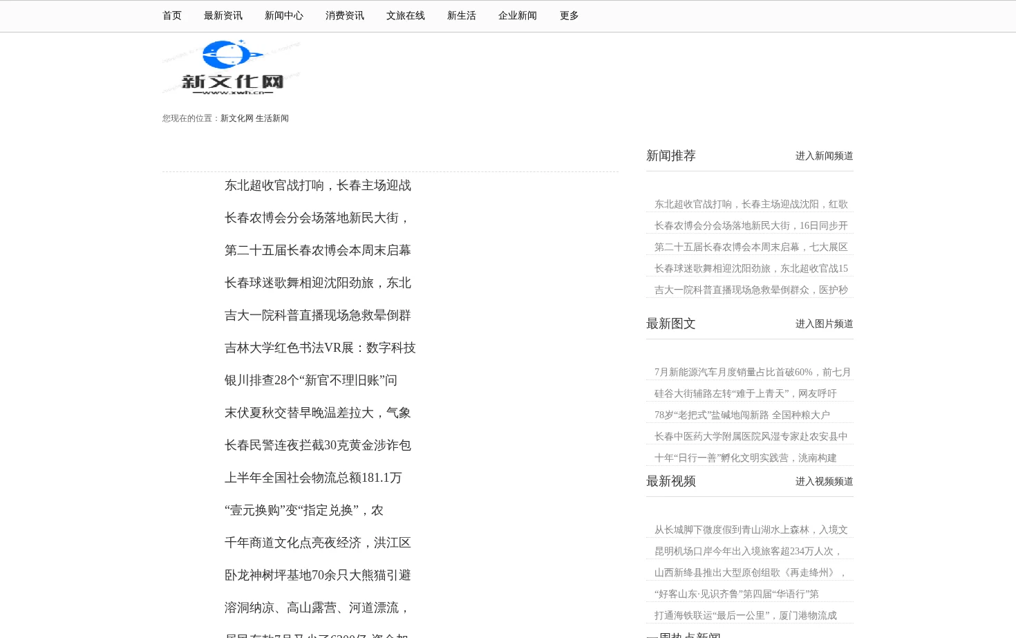 新文化网 页面快照